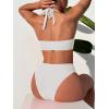 imageANRABESS Womens Bikini Sets Two Piece Swimsuits High Waisted Halter Twist Front Bathing Suit 2026 Summer Beach SwimwearWhite
