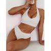 imageANRABESS Womens Bikini Sets Two Piece Swimsuits High Waisted Halter Twist Front Bathing Suit 2026 Summer Beach SwimwearWhite