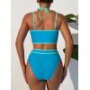 imageANRABESS Womens Halter Bikini Sets Color Block Two Piece Swimsuits High Waisted Bathing Suits Summer Sporty Cheeky SwimwearBlue