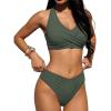 imageANRABESS Womens Bikini Sets Two Piece Swimsuits High Waisted Halter Twist Front Bathing Suit 2026 Summer Beach SwimwearArmy Green