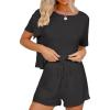 imageANRABESS Womens Pajamas 2 Piece Short SleeveBlack