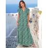 imageANRABESS Womens Summer Casual Maxi Dress V Neck Ruffle Sleeve Long Dresses Fashion Flowy Tiered Boho Beach Vacation SundressBlue Green Floral