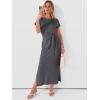 imageANRABESS Womens Summer Maxi Dress Casual Crew Neck Tie Waist Split WrinkleFree Fit Long Fashion Vacation Dresses 2026 SpringDeep Grey