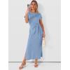 imageANRABESS Womens Summer Maxi Dress Casual Crew Neck Tie Waist Split WrinkleFree Fit Long Fashion Vacation Dresses 2026 SpringLight Blue