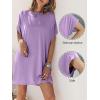 imageANRABESS Womens Summer T Shirt Dress 2025 Beach Vacation Travel Outfits Casual Simple Soft Mini Sundress Cover Up ClothesLight Purple