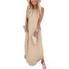 imageANRABESS Women Maxi Dress Summer Casual Loose Sleeveless Sundress Coverup Beach Eyelet Dresses 2026 Vacation Travel OutfitsKhaki