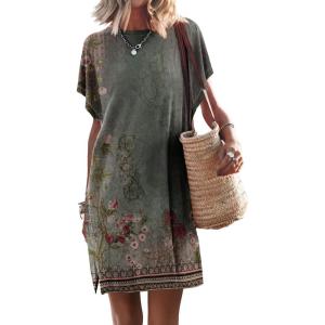 imageANRABESS Womens Summer T Shirt Dress 2025 Beach Vacation Travel Outfits Casual Simple Soft Mini Sundress Cover Up ClothesFloral Grey