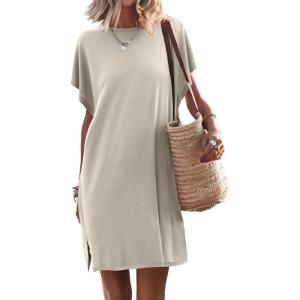 imageANRABESS Womens Summer T Shirt Dress 2025 Beach Vacation Travel Outfits Casual Simple Soft Mini Sundress Cover Up ClothesLight Gray