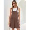 imageANRABESS Jumpsuits for Women 2026 Summer Short Overalls Casual Sleeveless Adjustable Loose Rompers Beach Vacation OutfitsBrown