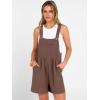 imageANRABESS Jumpsuits for Women 2026 Summer Short Overalls Casual Sleeveless Adjustable Loose Rompers Beach Vacation OutfitsBrown