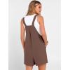 imageANRABESS Jumpsuits for Women 2026 Summer Short Overalls Casual Sleeveless Adjustable Loose Rompers Beach Vacation OutfitsBrown