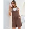 imageANRABESS Jumpsuits for Women 2026 Summer Short Overalls Casual Sleeveless Adjustable Loose Rompers Beach Vacation OutfitsBrown
