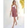 imageANRABESS Jumpsuits for Women 2026 Summer Short Overalls Casual Sleeveless Adjustable Loose Rompers Beach Vacation OutfitsDusty Rose