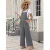 imageANRABESS Overalls for Women 2025 Summer Casual Loose One Piece Outfits Baggy Wide Leg Jumpers Lightweight Comfy RompersDark Gray