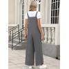 imageANRABESS Overalls for Women 2025 Summer Casual Loose One Piece Outfits Baggy Wide Leg Jumpers Lightweight Comfy RompersDark Gray