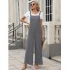imageANRABESS Overalls for Women 2025 Summer Casual Loose One Piece Outfits Baggy Wide Leg Jumpers Lightweight Comfy RompersDark Gray