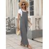 imageANRABESS Overalls for Women 2025 Summer Casual Loose One Piece Outfits Baggy Wide Leg Jumpers Lightweight Comfy RompersDark Gray