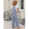 imageANRABESS Overalls for Women 2025 Summer Casual Loose One Piece Outfits Baggy Wide Leg Jumpers Lightweight Comfy RompersGrey Blue