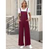 imageANRABESS Overalls for Women 2025 Summer Casual Loose One Piece Outfits Baggy Wide Leg Jumpers Lightweight Comfy RompersWine Red
