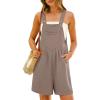 imageANRABESS Jumpsuits for Women 2026 Summer Short Overalls Casual Sleeveless Adjustable Loose Rompers Beach Vacation OutfitsLight Camel