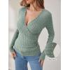 imageANRABESS Long Sleeve Shirts for Women Sexy Sweater V Neck Ribbed Knit Slim Fit Wrap Top 2025 Fall Casual Fashion ClothesLight Green