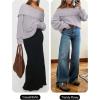 imageANRABESS Off The Shoulder Sweaters for Women 2025 Fall Turtleneck Long Sleeve Fuzzy Knit Warm Casual Winter SweaterSilver Grey