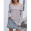 imageANRABESS Off The Shoulder Sweaters for Women 2025 Fall Turtleneck Long Sleeve Fuzzy Knit Warm Casual Winter SweaterSilver Grey