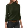 imageANRABESS Womens Turtleneck Long Sleeve Sweater Tops Casual Soft Knit Fit Lightweight Basic Pullover 2025 Fall Work OutfitsArmy Green