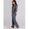 imageANRABESS Women 2 Piece Outfits 2025 Fall Fashion Airport Wide Leg Pants Lounge Set Leisure Travel Vacation Clothes Sweatsuits Dark Grey Large