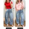 imageANRABESS Women Barrel Jeans High Waisted Wide Leg Drawstring Denim Pants Y2K Baggy Loose Fit Trouser Jeans with Pockets Sky Blue XLarge