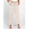 imageANRABESS Women Wide Leg Capri Pants Summer Palazzo High Waisted Casual Loose Lounge Flowy Cropped Beach Trousers Work OutfitsLight Yellow
