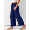 imageANRABESS Women Wide Leg Capri Pants Summer Palazzo High Waisted Casual Loose Lounge Flowy Cropped Beach Trousers Work OutfitsNavy Blue