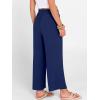 imageANRABESS Women Wide Leg Capri Pants Summer Palazzo High Waisted Casual Loose Lounge Flowy Cropped Beach Trousers Work OutfitsNavy Blue
