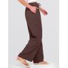 imageANRABESS Womens Wide Leg Palazzo Pants Casual Mid Waist Flowy Pants Beach Vacation Lounge Trousers with PocketsBrown