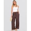 imageANRABESS Womens Wide Leg Palazzo Pants Casual Mid Waist Flowy Pants Beach Vacation Lounge Trousers with PocketsBrown