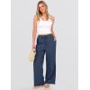 imageANRABESS Womens Wide Leg Palazzo Pants Casual Mid Waist Flowy Pants Beach Vacation Lounge Trousers with PocketsNavy Blue