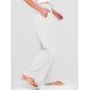 imageANRABESS Womens Wide Leg Palazzo Pants Casual Mid Waist Flowy Pants Beach Vacation Lounge Trousers with PocketsWhite
