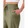 imageANRABESS Womens Wide Leg Palazzo Pants High Waist Split Hem Casual Lounge Pants 2026 Spring Summer Vacation TrousersArmy Green