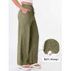 imageANRABESS Womens Wide Leg Palazzo Pants High Waist Split Hem Casual Lounge Pants 2026 Spring Summer Vacation TrousersArmy Green