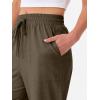 imageANRABESS Womens Wide Leg Palazzo Pants High Waist Split Hem Casual Lounge Pants 2026 Spring Summer Vacation TrousersBrown