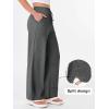 imageANRABESS Womens Wide Leg Palazzo Pants High Waist Split Hem Casual Lounge Pants 2026 Spring Summer Vacation TrousersDeep Gray