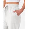 imageANRABESS Womens Wide Leg Palazzo Pants High Waist Split Hem Casual Lounge Pants 2026 Spring Summer Vacation TrousersWhite