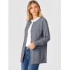 imageANRABESS Womens Cardigans 2025 Fall Dressy Casual Long Sleeve Crewneck Button Down Open Front Soft Knit Cardigan SweatersDark Grey