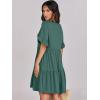 imageANRABESS Dresses for Women Summer 2025 V Neck Ruffle Sleeve A Line Tiered Flowy Casual Trendy Mini Beach Dress with PocketsGreen