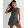 imageANRABESS Romper for Women Short Jumpsuit Summer Casual Dressy Sleeveless Outfits Beach Vacation 2025 Trendy One Piece ClothesGray Blue