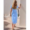 imageANRABESS Womens 2026 Summer Maxi Tshirt Dress Short Sleeve Crewneck Tie Waist Casual Slim Fit Slit Spring Long Beach DressesSky Blue