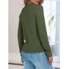 imageANRABESS Sweaters for Women Loose Fit Lightweight Soft Dressy Scalloped Long Sleeve Pullover Tops 2025 Fall Casual OutfitsArmy Green