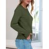 imageANRABESS Sweaters for Women Loose Fit Lightweight Soft Dressy Scalloped Long Sleeve Pullover Tops 2025 Fall Casual OutfitsArmy Green