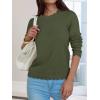 imageANRABESS Sweaters for Women Loose Fit Lightweight Soft Dressy Scalloped Long Sleeve Pullover Tops 2025 Fall Casual OutfitsArmy Green