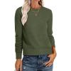 imageANRABESS Sweaters for Women Loose Fit Lightweight Soft Dressy Scalloped Long Sleeve Pullover Tops 2025 Fall Casual OutfitsArmy Green